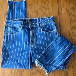 Abercrombie & Fitch striped Jean